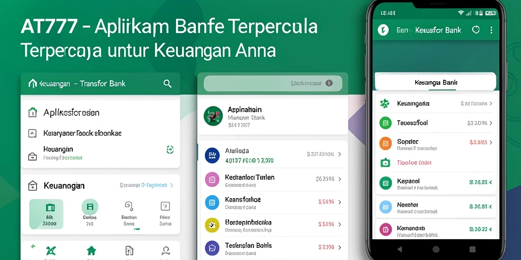 Antarmuka AT777 yang intuitif dan mudah dipahami untuk Transfer Bank.