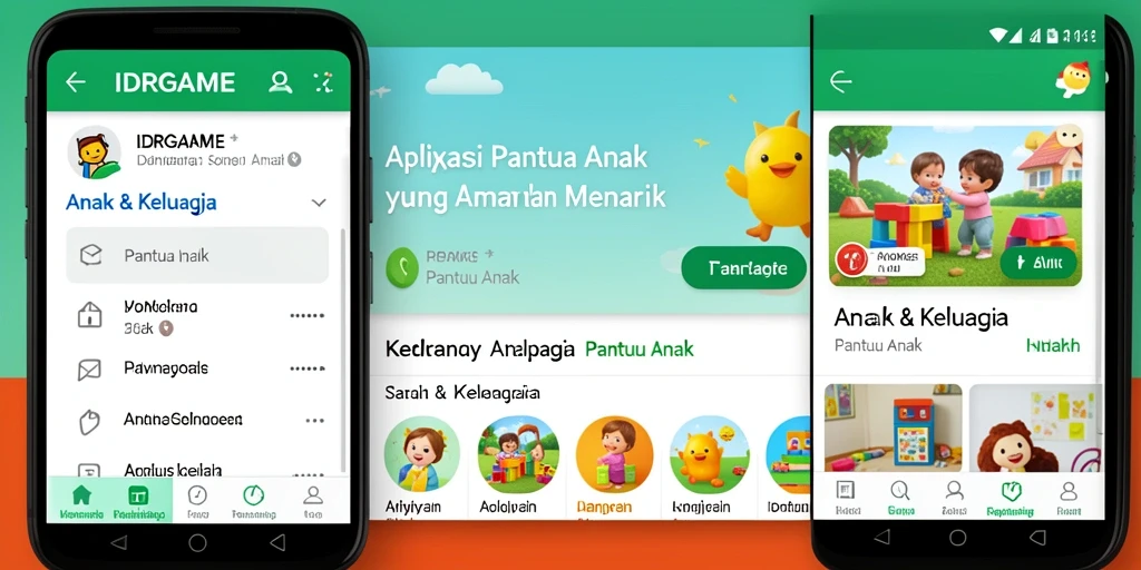 Tampilan antarmuka IDRGAME yang ramah anak dan fungsional.