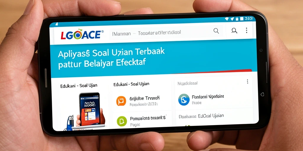 Tampilan antarmuka LGOACE yang intuitif untuk soal ujian.