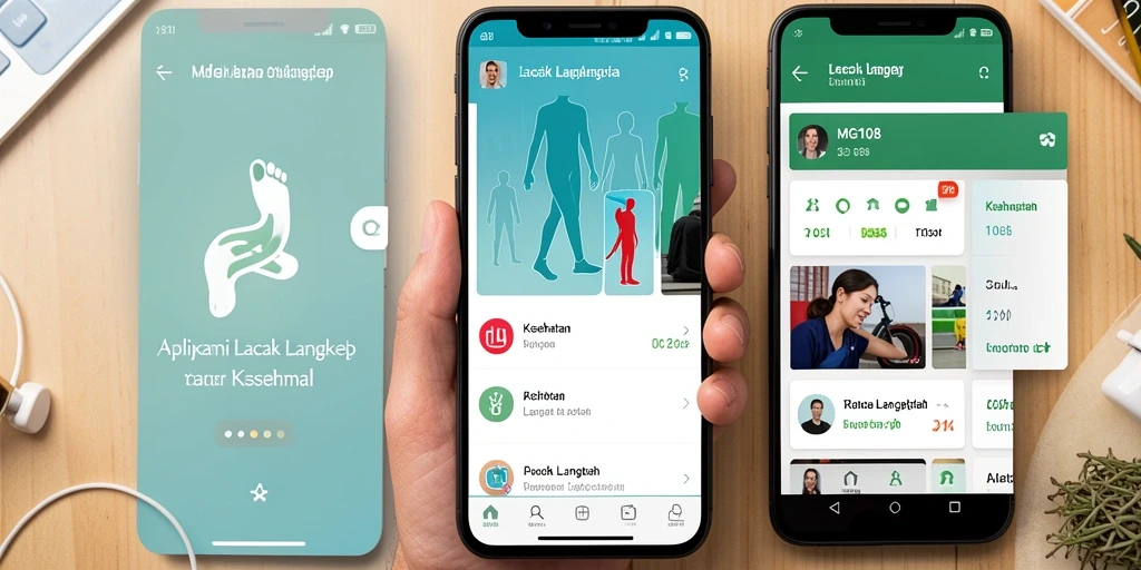 Tampilan utama MG108 dengan fitur Lacak Langkah yang intuitif.