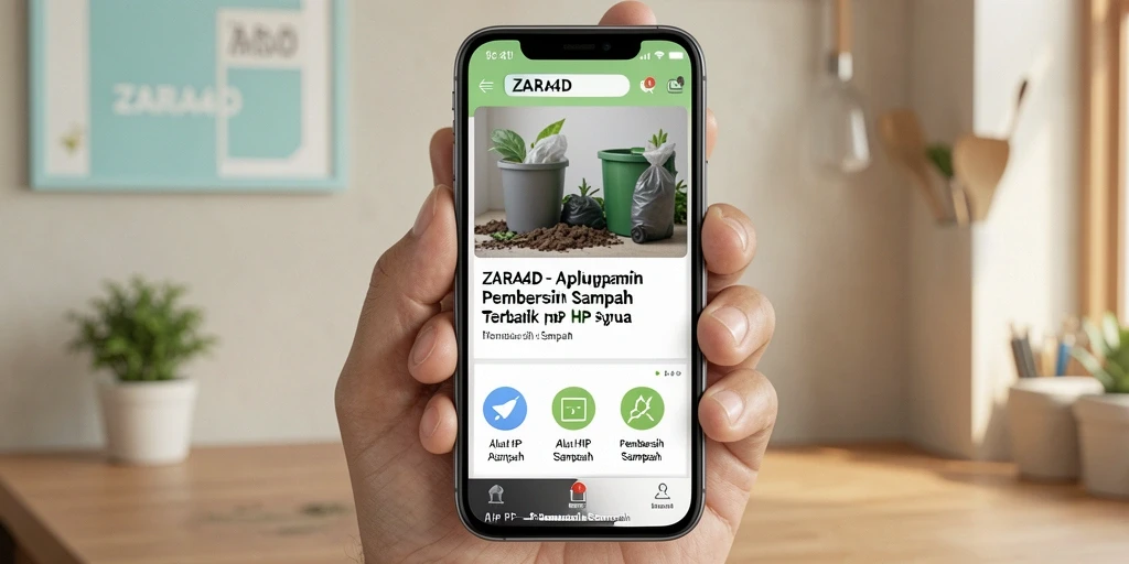 Tampilan antarmuka ZARA4D yang sederhana dan fungsional untuk membersihkan sampah.